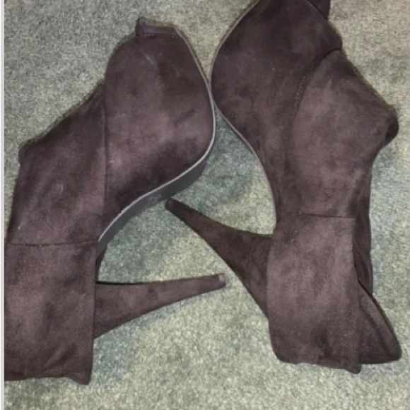 Z London size 10 women’s brown stiletto booties, new without box, suede - Picture 6 of 10